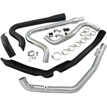 True Dual Tubos de escape — 2.5 in, para M8 Baggers, negro