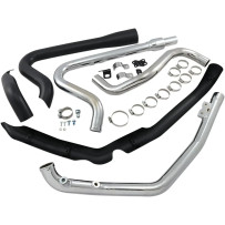 True Dual Tubos de escape — 2.5 in, para M8 Baggers, negro