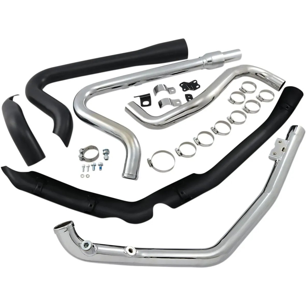 True Dual Tubos de escape — 2.5 in, para M8 Baggers, negro