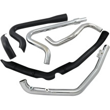 True Dual Tubos de escape — 2.5 in, para M8 Baggers, negro