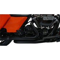 Aggressor 2-into-2 Crossover Headers with Heat Shields — 2-into-2 system, black