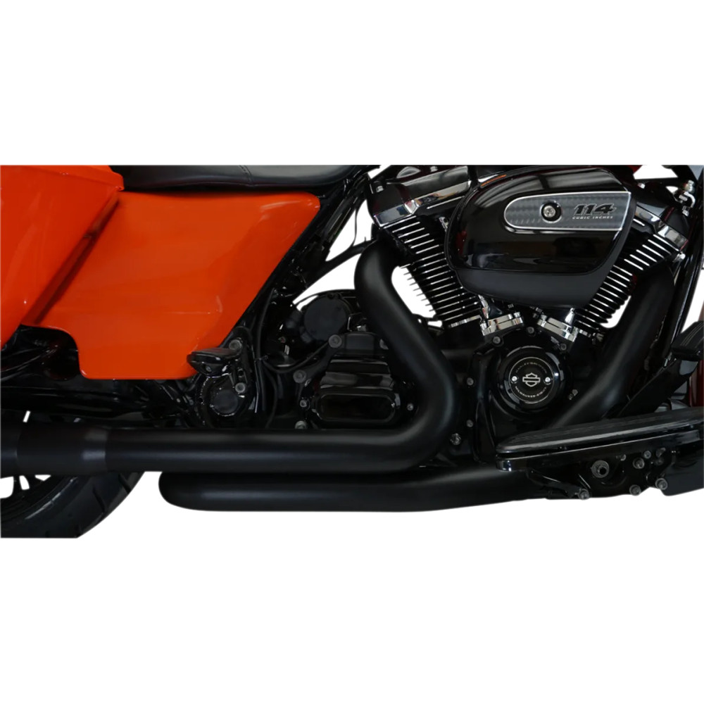 Aggressor 2-into-2 Crossover Headers with Heat Shields — 2-into-2 system, black