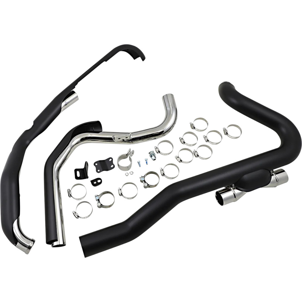 Powerport Trike Colectores Duales — sistema 2-into-2, Raven negro