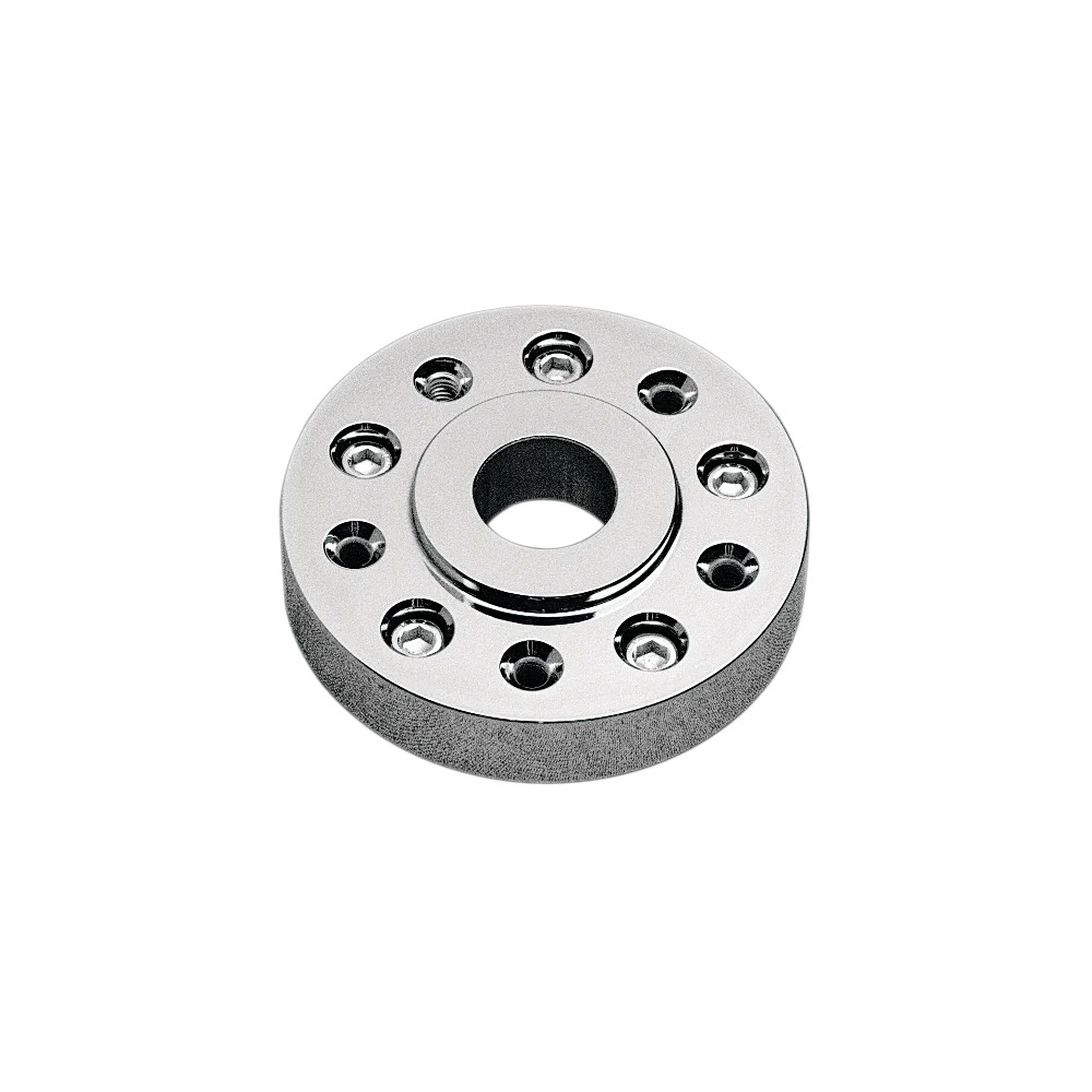 Disc Spacer for Narrow/Wide Glide Wheel Conversion Kit — Front Left/Front Right, Chrome