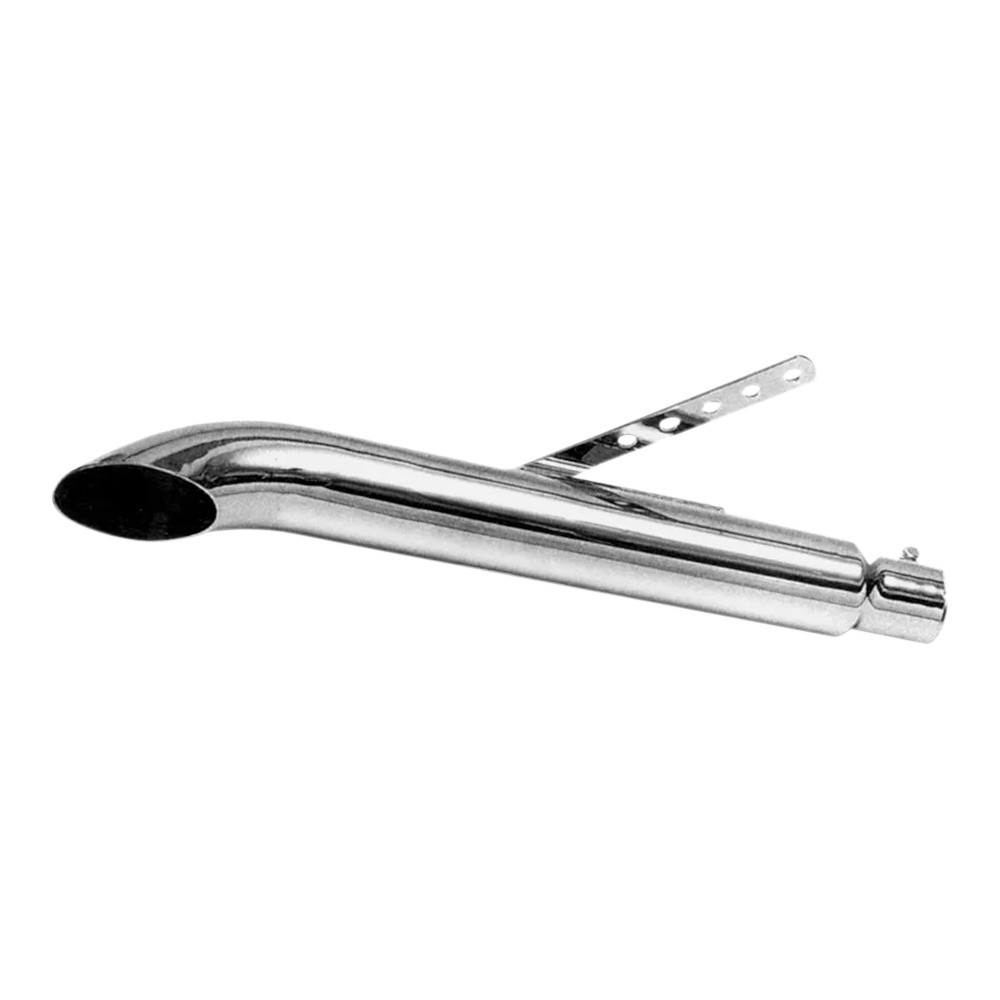 Turnout Style Muffler — 19", 1-3/4" inlet, Chrome