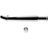 Bell-End Megaphone Muffler — 1-3/4" inlet, 20" length, Chrome
