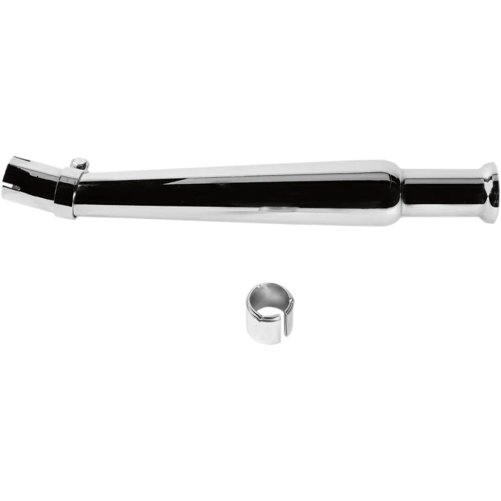 Bell-End Megaphone Muffler — 1-3/4" inlet, 20" length, Chrome