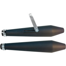 Cafe Muffler — 19" L, 1-3/4" inlet, Matte Black