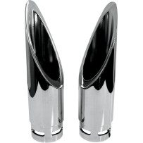Family Jewel Exhaust Tip — Fits 2-1/4" exhaust tubes, Chrome