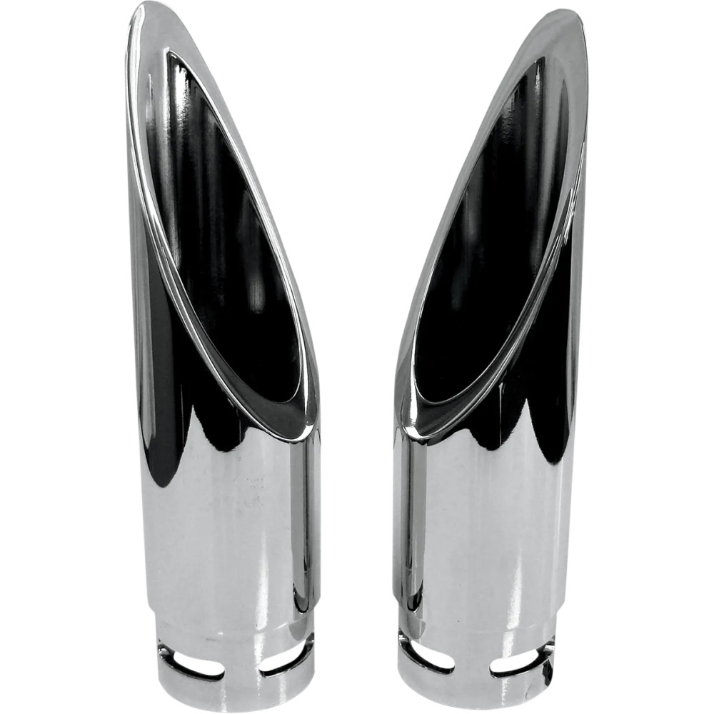 Family Jewel Exhaust Tip — Fits 2-1/4" exhaust tubes, Chrome