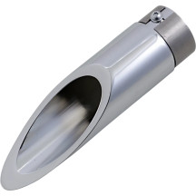 Family Jewel Exhaust Tip — Fits 2-1/4" exhaust tubes, Chrome