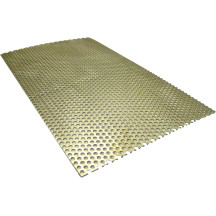 Universal Exhaust Baffle Perforated Sheet — 25.5 cm × 15 cm, stainless steel