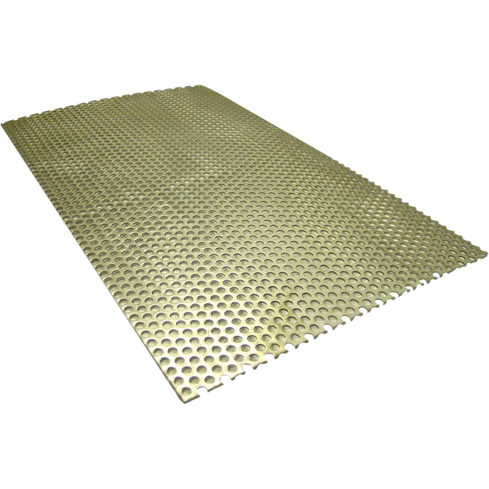 Universal Exhaust Baffle Perforated Sheet — 25.5 cm × 15 cm, stainless steel