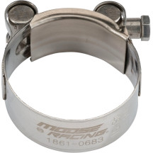 Abrazadera de escape de acero inoxidable — 49,3–53,8 mm (1,94–2,12 pulg.)