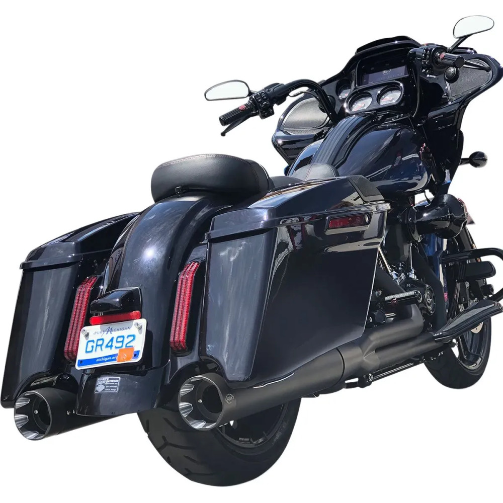 Shadow Muffler Kit — 4.5" design, Black, Not for Trike applications