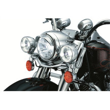 Headlight Visor — 178 mm (7 in), Chrome