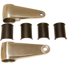 Cast Aluminum Headlamp Mounting Brackets — Aluminum, polished