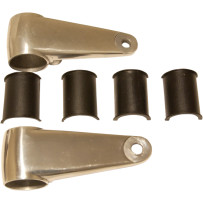Cast Aluminum Headlamp Mounting Brackets — Aluminum, polished