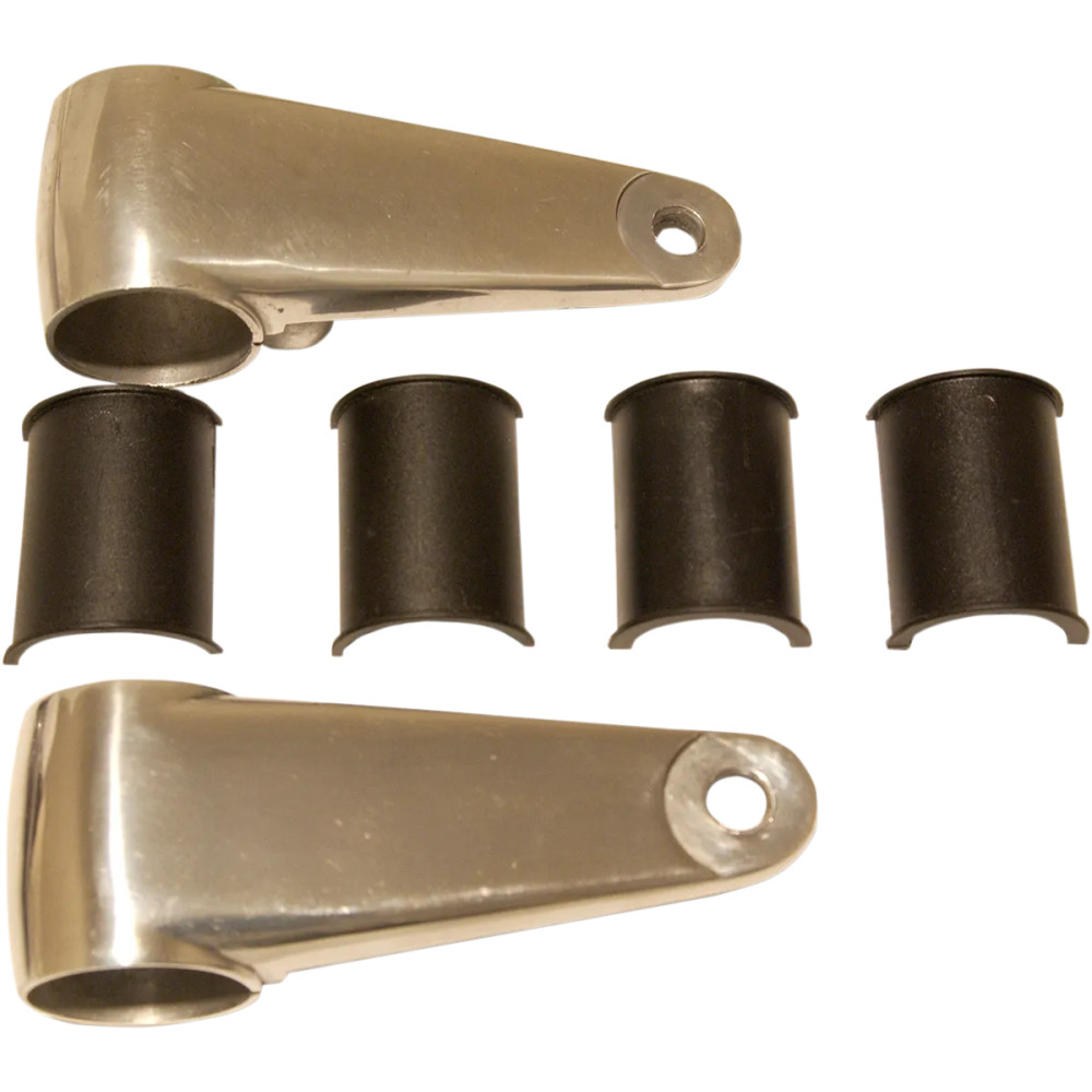 Cast Aluminum Headlamp Mounting Brackets — Aluminum, polished