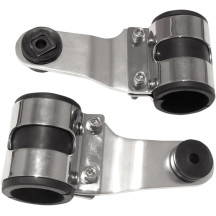 Side Mount Lightweight Headlamp Brackets — 35 mm clamp, chrome