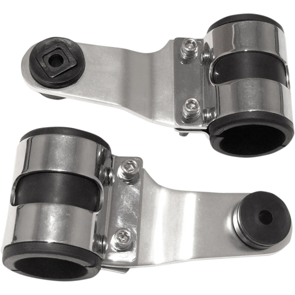 Side Mount Lightweight Headlamp Brackets — 35 mm clamp, chrome