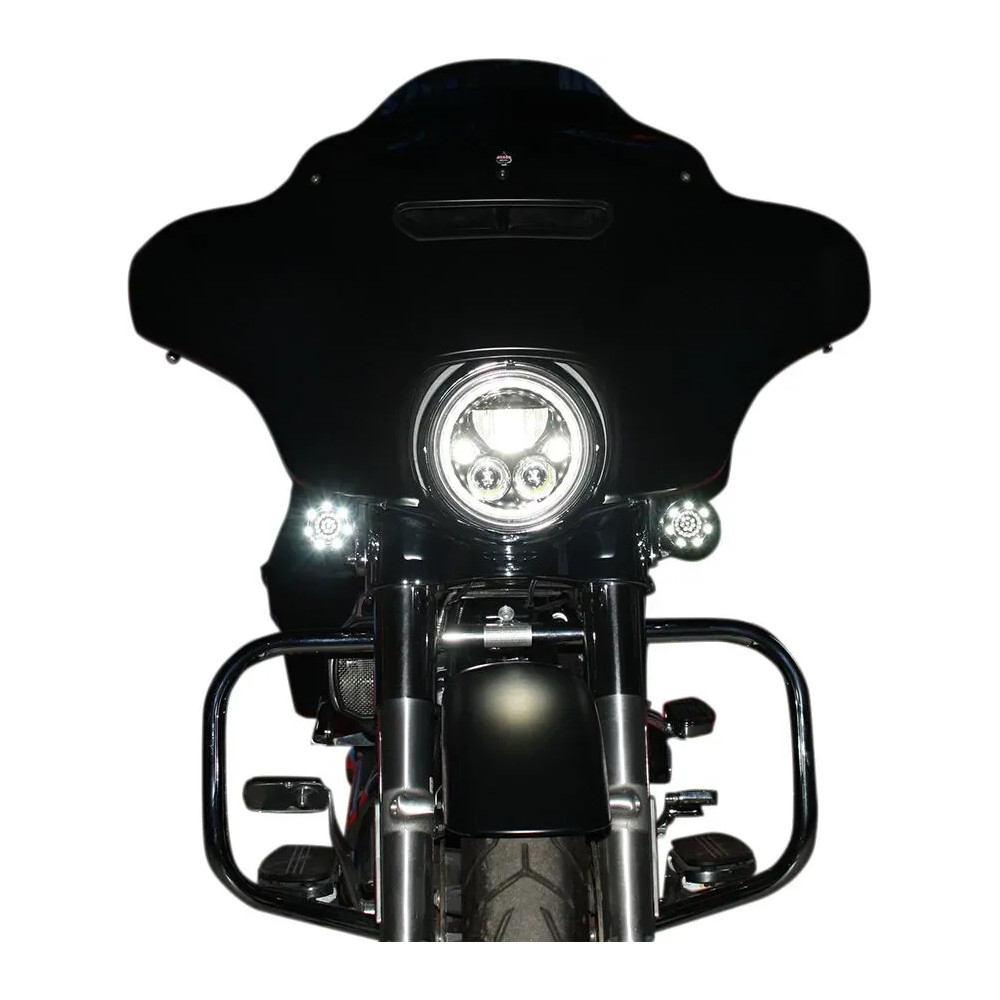 TruBEAM® LED Headlamps — 178 mm (7"), 5-bulb, H4 connector, Chrome