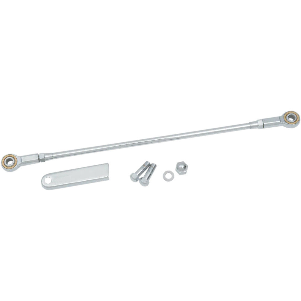 Shifter Linkage — 13-3/4" (34.93 cm), 5/16-24 stud, 5/16" hole, 7.9 mm stud, 7.9 mm hole, Chrome
