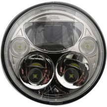 TruBEAM® LED Headlamps — 178 mm (7"), 5-bulb, H4 connector, Chrome