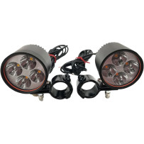 2" LED Driving Light Kit w/ 1-1/4" Clamps — 1-1/4" clamp (32 mm), 12V, 30W