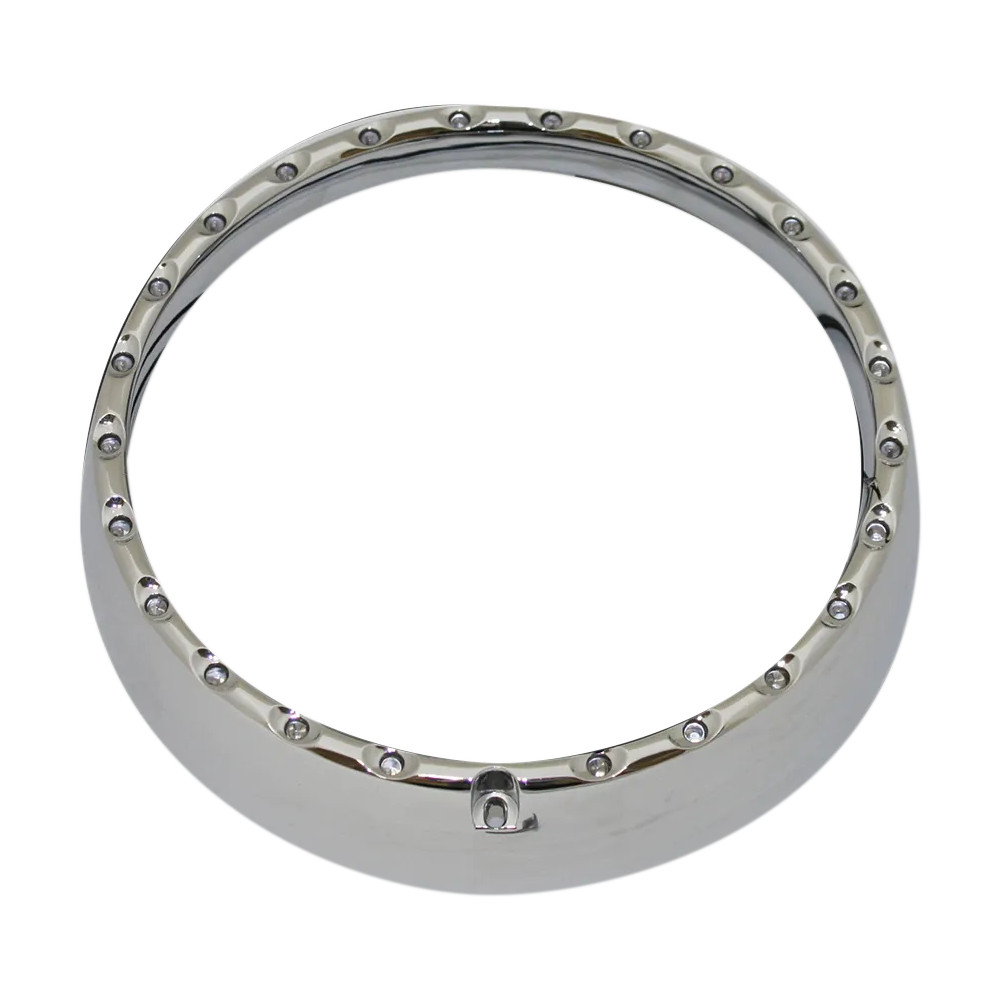 7" LED Halo Headlight Trim Ring — 178 mm (7"), Chrome
