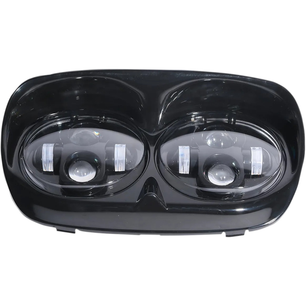 Dual LED Headlight Assembly — For Harley-Davidson®, Black trim