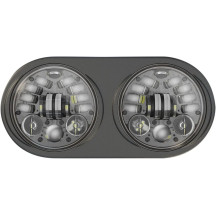 Adaptive 2 LED Headlight — Fits 145 mm (5-3/4"), Black trim