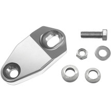 Headlight Mount Extension Hardware — Top-mount headlight, billet aluminum, polished