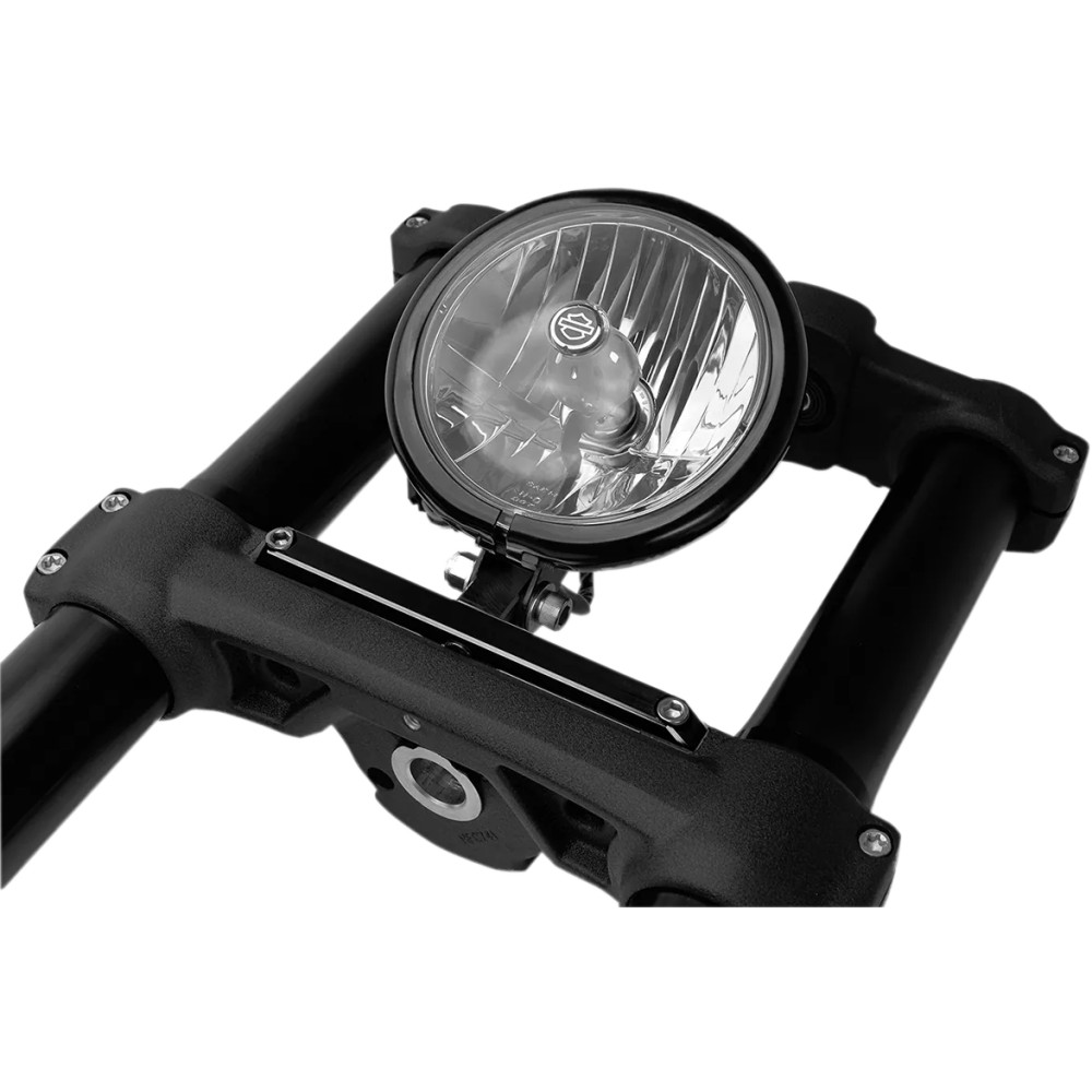 Headlight Base Bracket and Mount Block — Harley-Davidson fit, bolt-on, black