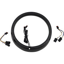 Aro embellecedor para intermitentes ProBEAM® — señales secuenciales, lente ahumada, LEDs ámbar y blanco