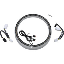 ProBEAM® Aro embellecedor de intermitente — LED ámbar y blanco, lente ahumada, acabado cromado, 60 LEDs