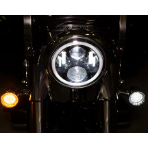 Faro Halo de 7" con adaptador Touring — 178 mm (7"), H4, 12V, 3.6A/1.8A