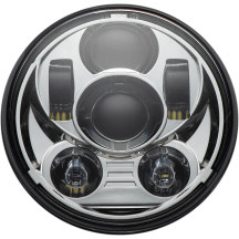 Faro LED 5-3/4" — 146 mm (5-3/4"), casquillo H4, cromado