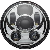 Faro LED 5-3/4" — 146 mm (5-3/4"), casquillo H4, cromado