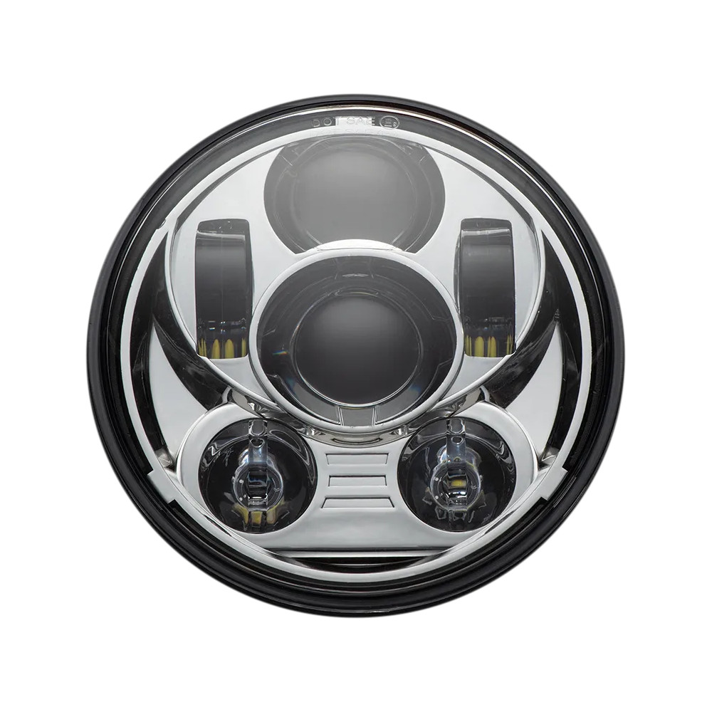 Faro LED 5-3/4" — 146 mm (5-3/4"), casquillo H4, cromado