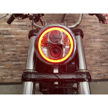 ProGLOW™ Faro LED con Halo cambiable de color — 146 mm (5-3/4"), para Harley-Davidson®, Cromado