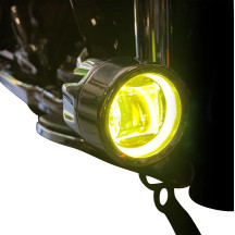 ProBEAM® LED Halo Fog Lights — 32 mm (1-1/4") clamp, yellow lens, white LEDs