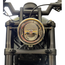Headlight Bracket — 5-3/4" Bates-style, black powdercoat, for Harley-Davidson®