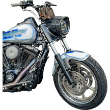 Headlight Trim with Visor — Carbon fiber, black gloss