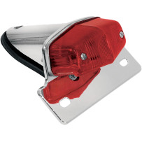 Lucas-Style Taillight with Chrome Bracket — 12V, 23/3W bulb