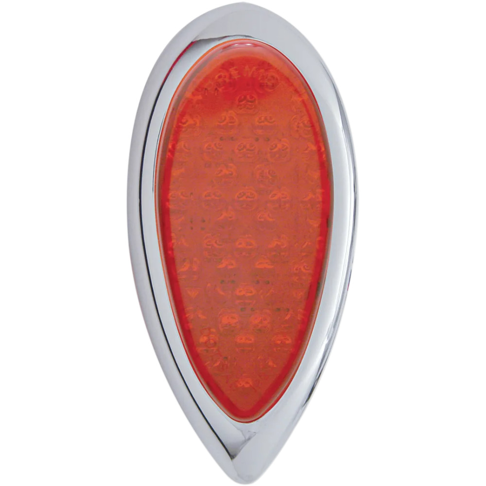Teardrop LED Taillight — 5-3/4" x 2-3/8", Red lens, Flush mount, 51 LEDs