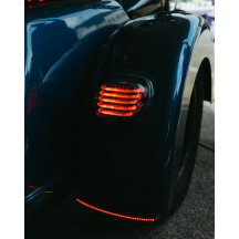 ProBEAM® Kit de luz trasera LED de perfil bajo — Rojo, lente ahumada, trasera, Harley-Davidson®