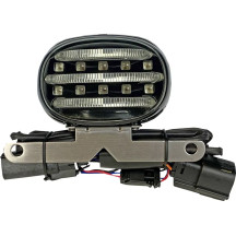 ProBEAM® Mini luz trasera adicional — 12V, rojo, lente ahumada, montaje en guardabarros