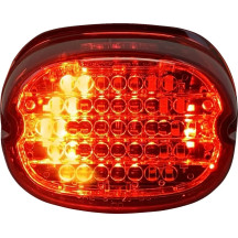 Piloto trasero LED de perfil bajo con intermitentes auxiliares integrados — 2" de proyección, rojo