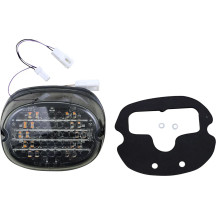 Piloto trasero LED de perfil bajo con intermitentes auxiliares integrados — perfil bajo, lente ahumada, montaje trasero